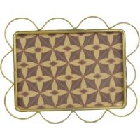 Marco para fotos, dorado en semicirculos KASA, 17x0,5x21,5cm