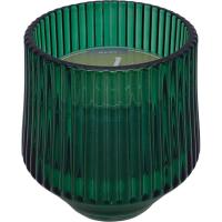 Vela en vaso de vidrio verde, 120 gr, esencia sal marina KASA, 8x8x8 cm