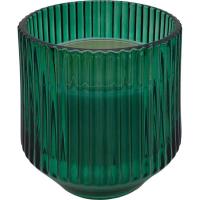 Vela en vaso de vidrio verde, 120 gr, esencia sal marina KASA, 8x8x8 cm