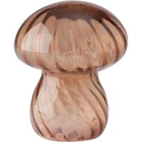 Seta de vidrio marrón con luz Led KASA, 15x13x13cm