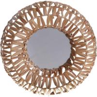 Espejo con marco trenzado KASA, 46x1x46cm