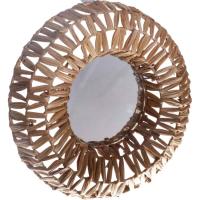 Espejo con marco trenzado KASA, 46x1x46cm