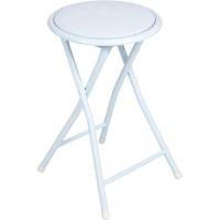 Taburete plegable blanco, acero y pvc, Milan KALLPA, 30x30x45 cm