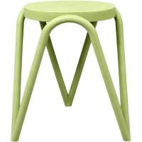 Taburete polipropileno color pistacho, apilable, Novalia KALLPA, 27x27x45,5 cm