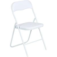 Silla plegable blanca, acero y pvc, Verona KALLPA, 43,5x47x80 cm