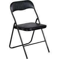 Silla plegable negra, acero y pvc, Verona KALLPA, 43,5x47x80 cm