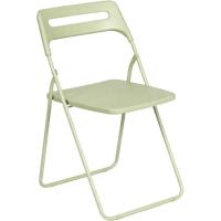 Silla plegable verde pistacho, acero y polipropileno, Split KALLPA, 43x44x80 cm