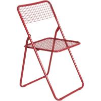 Silla plegable roja, acero, Niza KALLPA, 44x49x78xcm