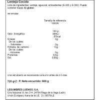 Lenteja cocida xl LUENGO, frasco 530 g Lenteja cocida xl LUENGO, frasco 530 g