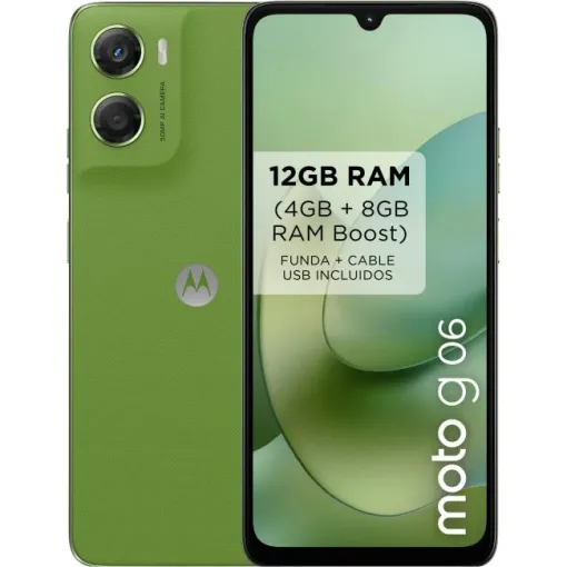 Smartphone libre Green 4/256 GB, Moto G06 MOTOROLA