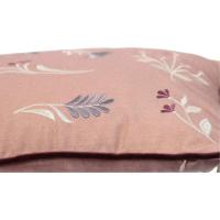 Cojín rectangular rosa con flores bordadas KASA, 30x50 cm