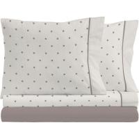 Juego de sábanas 3 piezas 100% microfibra, diseño Flor A.MIRÓ, talla 90 cm