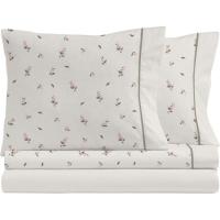 Juego de sábanas 4 piezas, 100% microfibra, diseño Bella A.MIRÓ, talla 150 cm