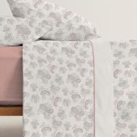 Juego de sábanas 4 piezas, 100% microfibra, diseño Emily A.MIRÓ, talla 150 cm