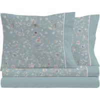 Juego de sábanas 4 piezas, 100% microfibra, diseño Misty A.MIRÓ, talla 150 cm