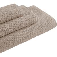 Juego 3 toallas de baño 100% algodón color arena: 30x30, 50x90 y 90x150 cm A.MIRÓ