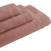 Juego 3 toallas de baño 100% algodón color coral: 30x30, 50x90 y 90x150 cm A. MIRÓ