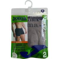 JOMA gizonentzako boxerra josturarik gabe, kotoia, grisa/itsaso kolorea M neurria, sorta 2 ale