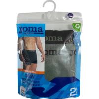 JOMA gizonentzako boxerra josturarik gabe, mikrozuntza, beltza-berdea L neurria, sorta 2 ale