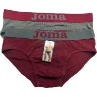 Slip hombre algodón elástico, granate/gris talla XXL JOMA, pack 2 uds