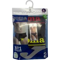 Slip hombre algodón elástico, negro talla M JOMA, pack 2 uds Slip hombre algodón elástico, negro talla M JOMA, pack 2 uds