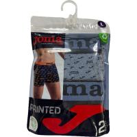 Bóxer hombre estampado algodón elástico, azul talla M JOMA, pack 2 uds Bóxer hombre estampado algodón elástico, azul talla M JOMA, pack 2 uds