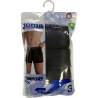 Bóxer hombre algodón elástico, negro talla XXL JOMA, pack 3 uds Bóxer hombre algodón elástico, negro talla XXL JOMA, pack 3 uds