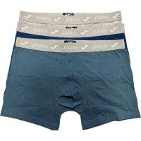 Bóxer hombre algodón elástico, gris/marino talla XL JOMA, pack 3 uds