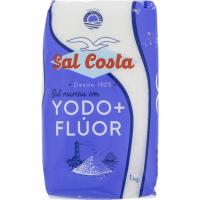 Sal marina con yodo + flúor SAL COSTA, paquete 1 kg