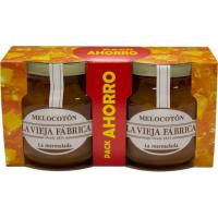 Mermelada de melocotón LA VIEJA FÁBRICA, pack 2x280 g