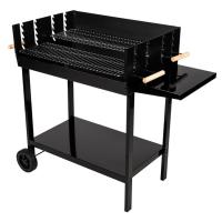 Barbacoa de carbón, 2 parrillas ajustables en altura, GaliciaTOM, 106x52x92 cm