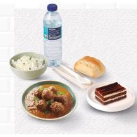 Menú individual EROSKI: Albondigas y arroz