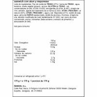 Sándwich pro de atún ÑAMING, 1 ud, 175 g