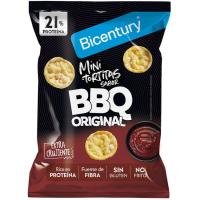 Tortita mini proteína sabor barbacoa BICENTURY, bolsa 60 g