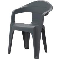 Silla de resina Antracita, apilable, Valencia SP