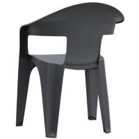 Silla de resina Antracita, apilable, Valencia SP