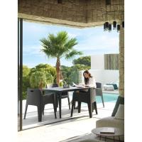 Mesa rectangular, resina Antracita, patas desmontables, Master SP, 140x80x75 cm