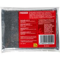Estropajo inoxidable con esponja EROSKI, pack 1 ud