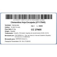 Mandarina con hoja, al peso, compra mínima 1 kg