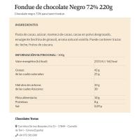 Founde de chocolate 70% cacao TORRAS, tarrina 160 g