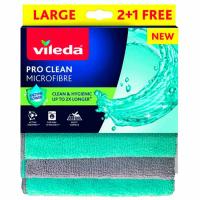 Bayeta Pro Clean Micro fibra VILEDA, pack 2+1 ud