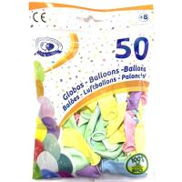 Globo en tonos pastel, biodegradable, edad rec:+8 años GLOBOLANDIA, pack 50 uds Globo en tonos pastel, biodegradable, edad rec:+8 años GLOBOLANDIA, pack 50 uds