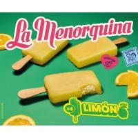 Polo de limón crema MENORQUINA, pack 4x100 ml