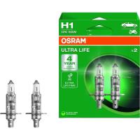 Lámpara de automóvil halógena H1, duran 4 veces más, Long Life OSRAM, 2 uds