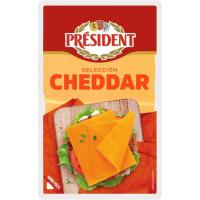 PRESIDENT Cheddar gazta, xerrak, erretilua 100 g PRESIDENT Cheddar gazta, xerrak, erretilua 100 g