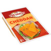 Queso Cheddar PRESIDENT, lonchas, bandeja 100 g