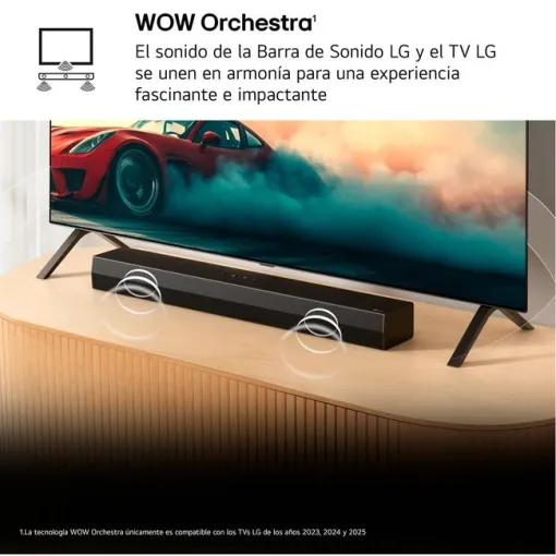 Barra de sonido negra, S20A 2.0, 50W, Bluetooth 5.3, HDMI-ARC LG
