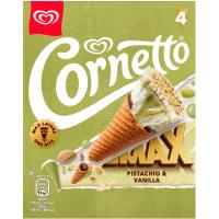Helado cono max sabor pistacho CORNETTO, pack 4x90 ml Helado cono max sabor pistacho CORNETTO, pack 4x90 ml