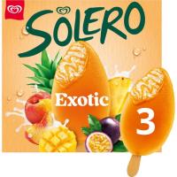 SOLERO fruta exotiko bonboi izozkia, sorta 3x90 ml