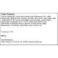 Tarta Tiramisú CASA ECEIZA, caja 650 g